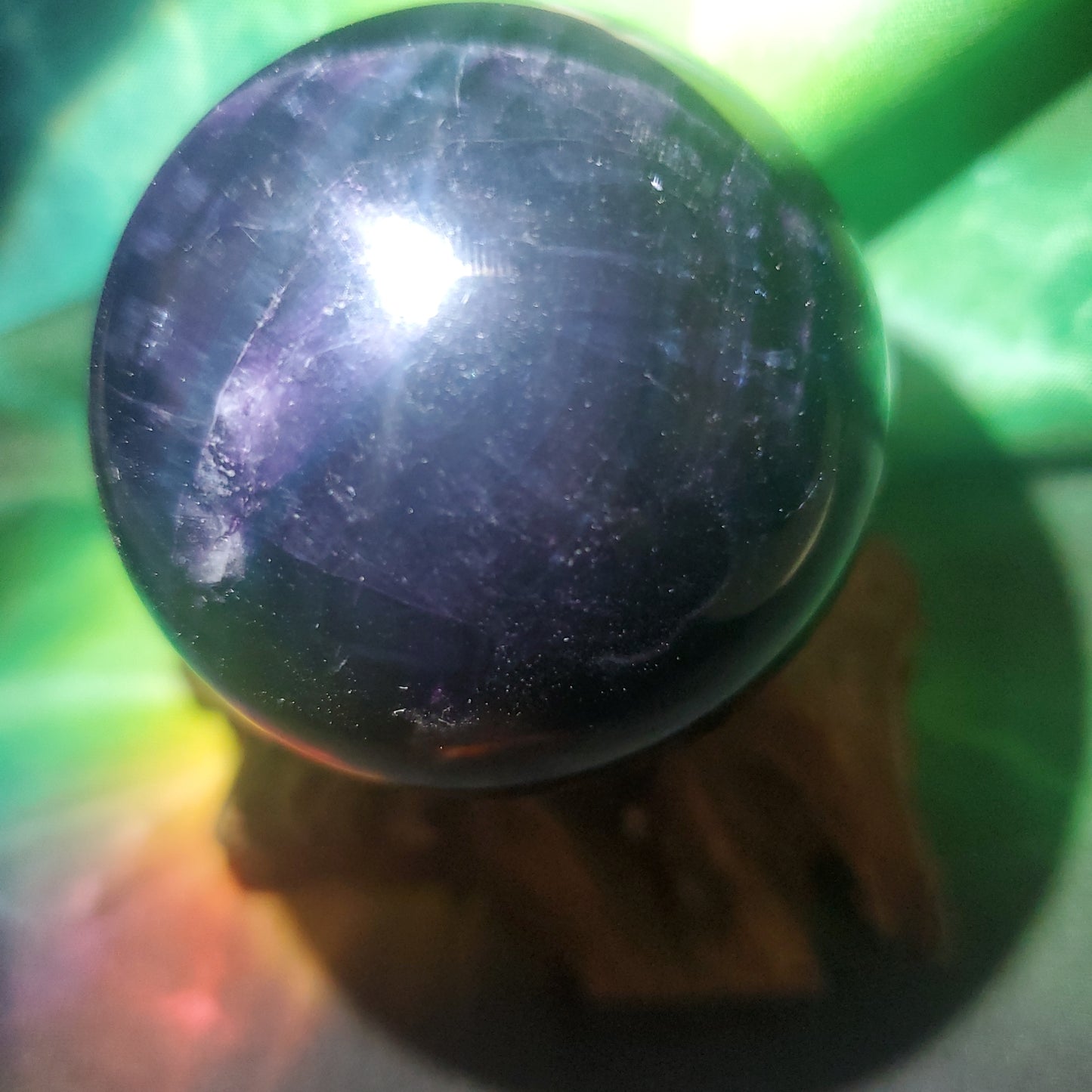Fluorite purprle and blue sphere