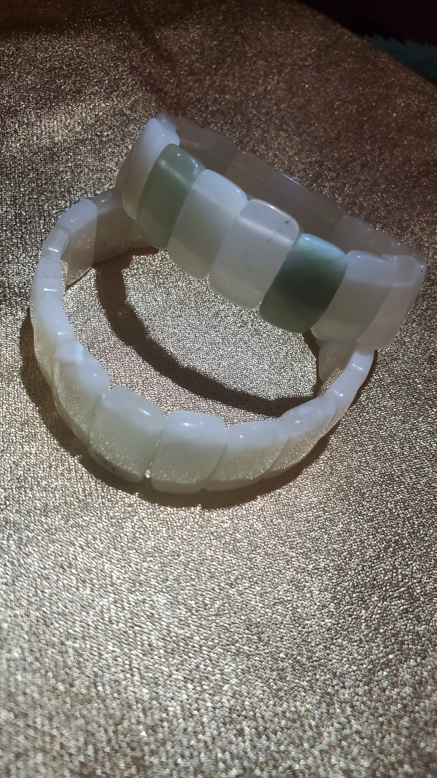 Jade green crystal bangle