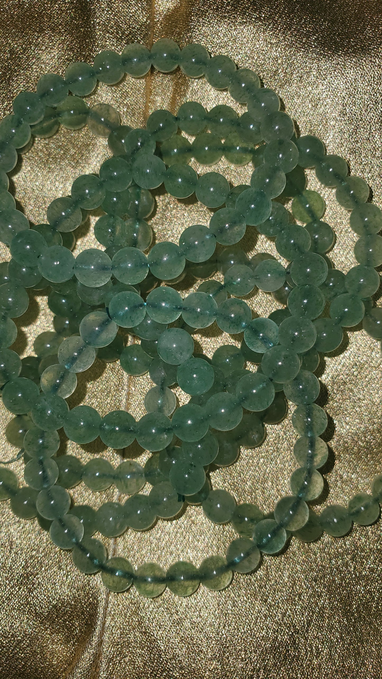 Strawberry quartz crystal green bracelet