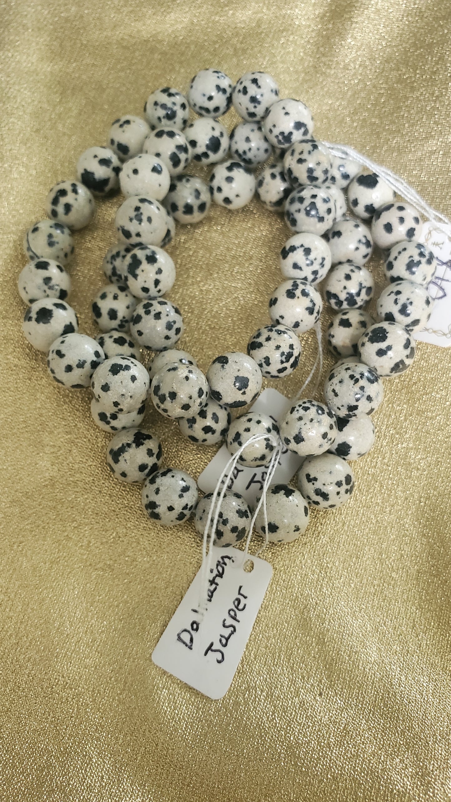 Dalmatian jasper crystal bracelet