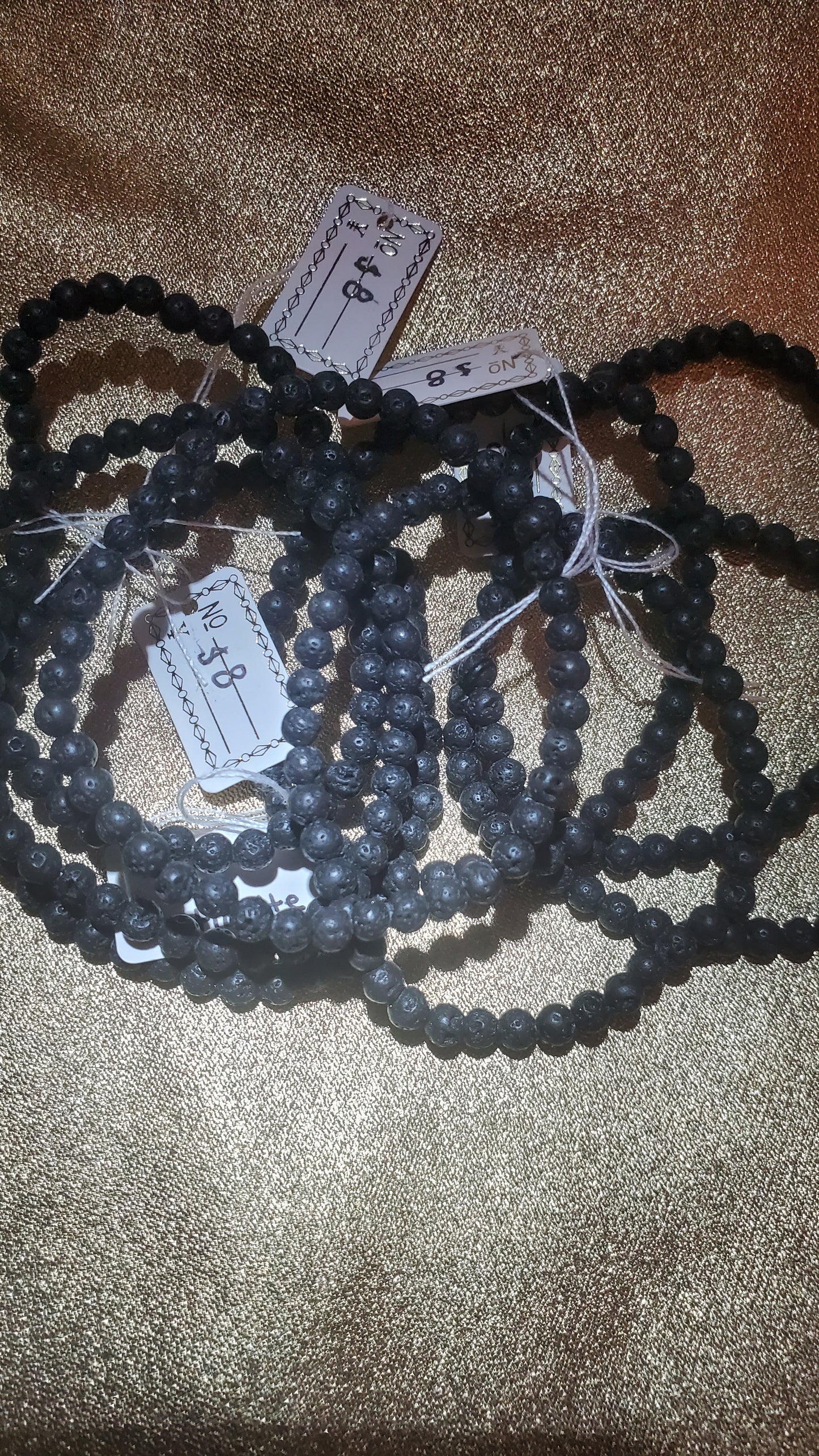 Black lava 6mm beaded bracelet