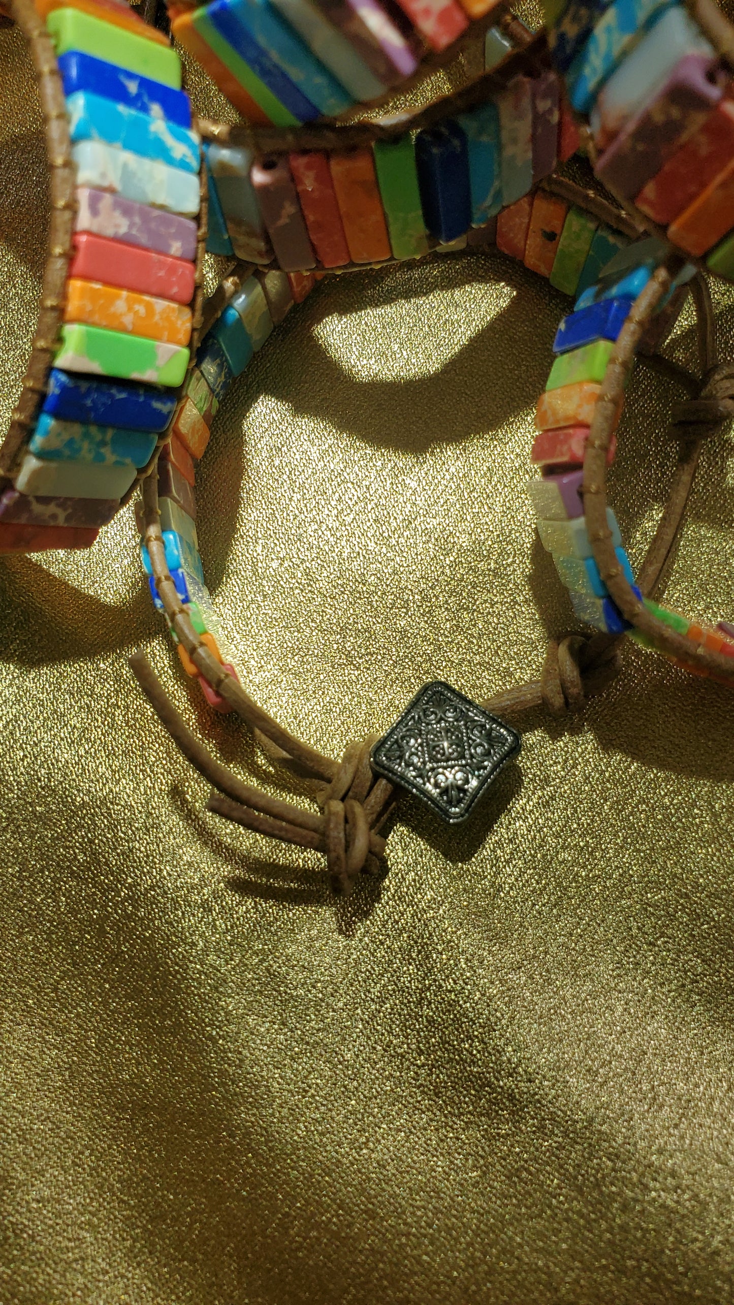 Chakra colored cord bracelets