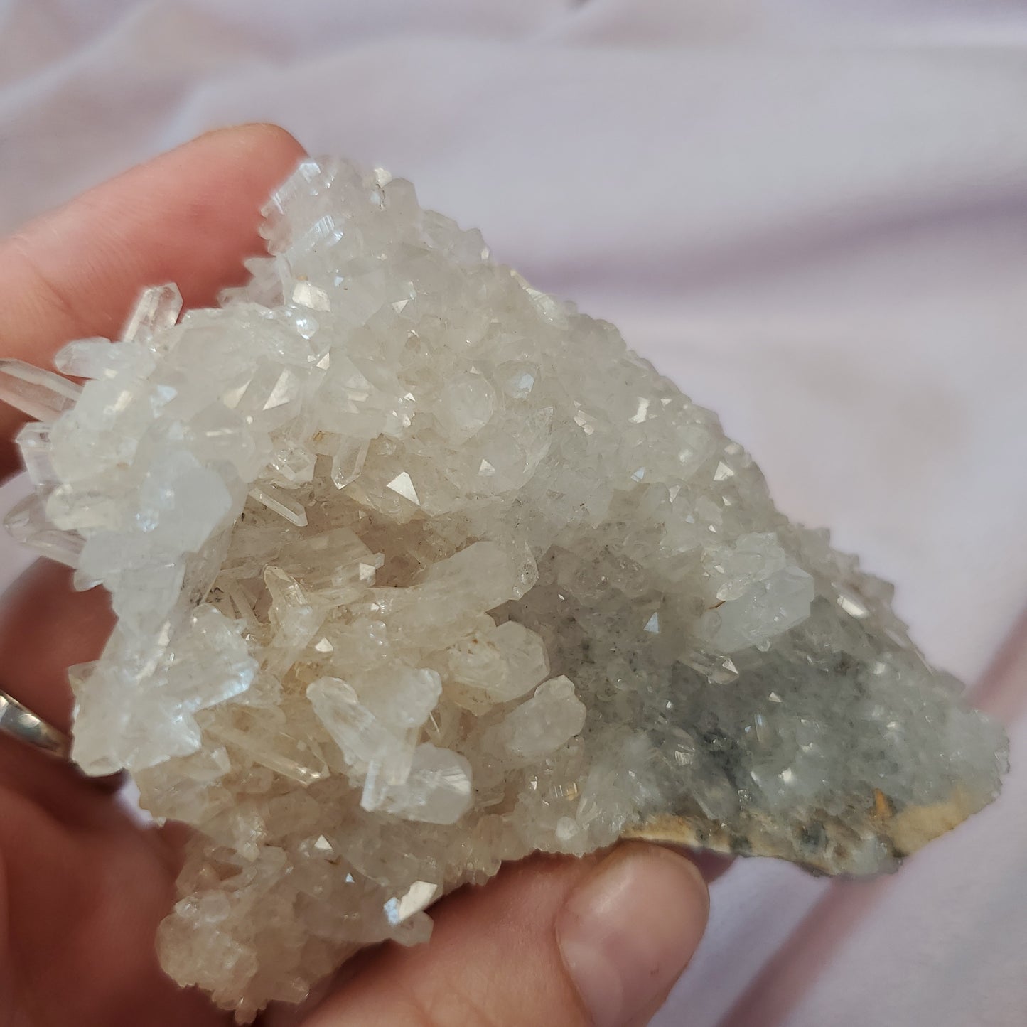 Clear quartz cluster specimen