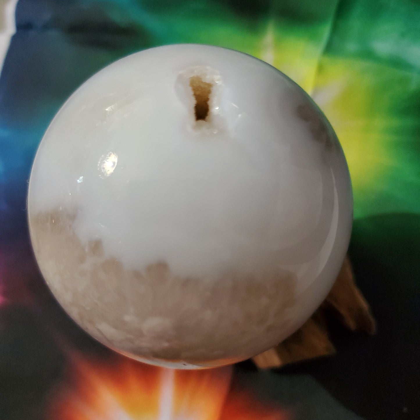 Pink amethyst flower agate sphere