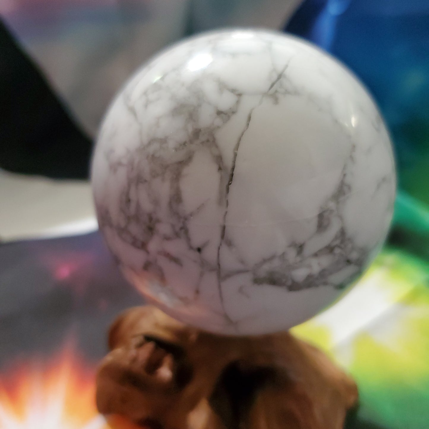 Howlite sphere