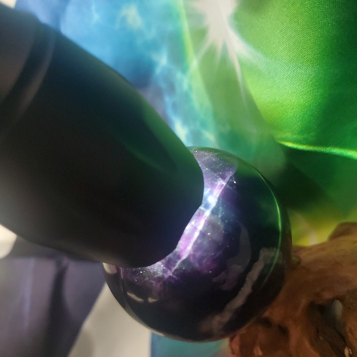 Fluorite purprle and blue sphere