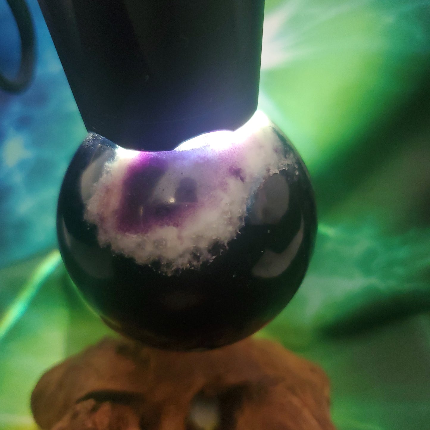 Fluorite purprle and blue sphere