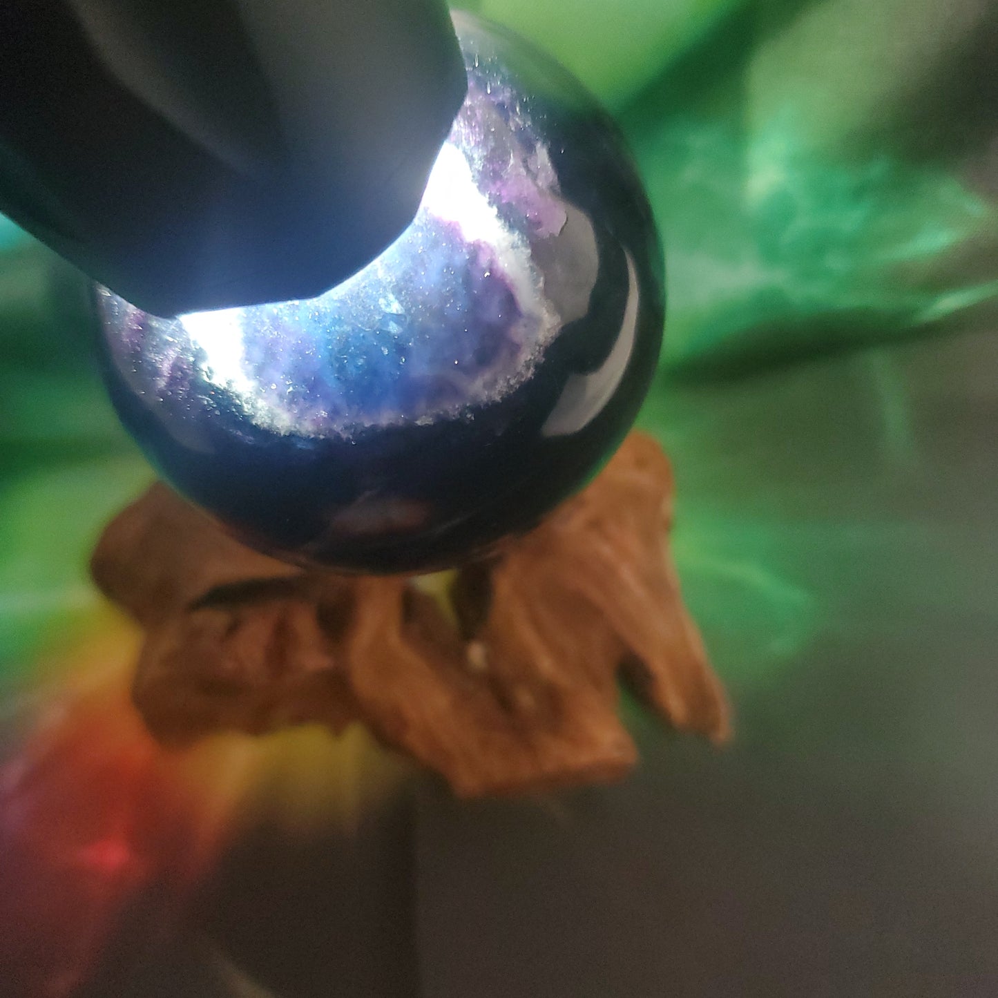 Fluorite purprle and blue sphere