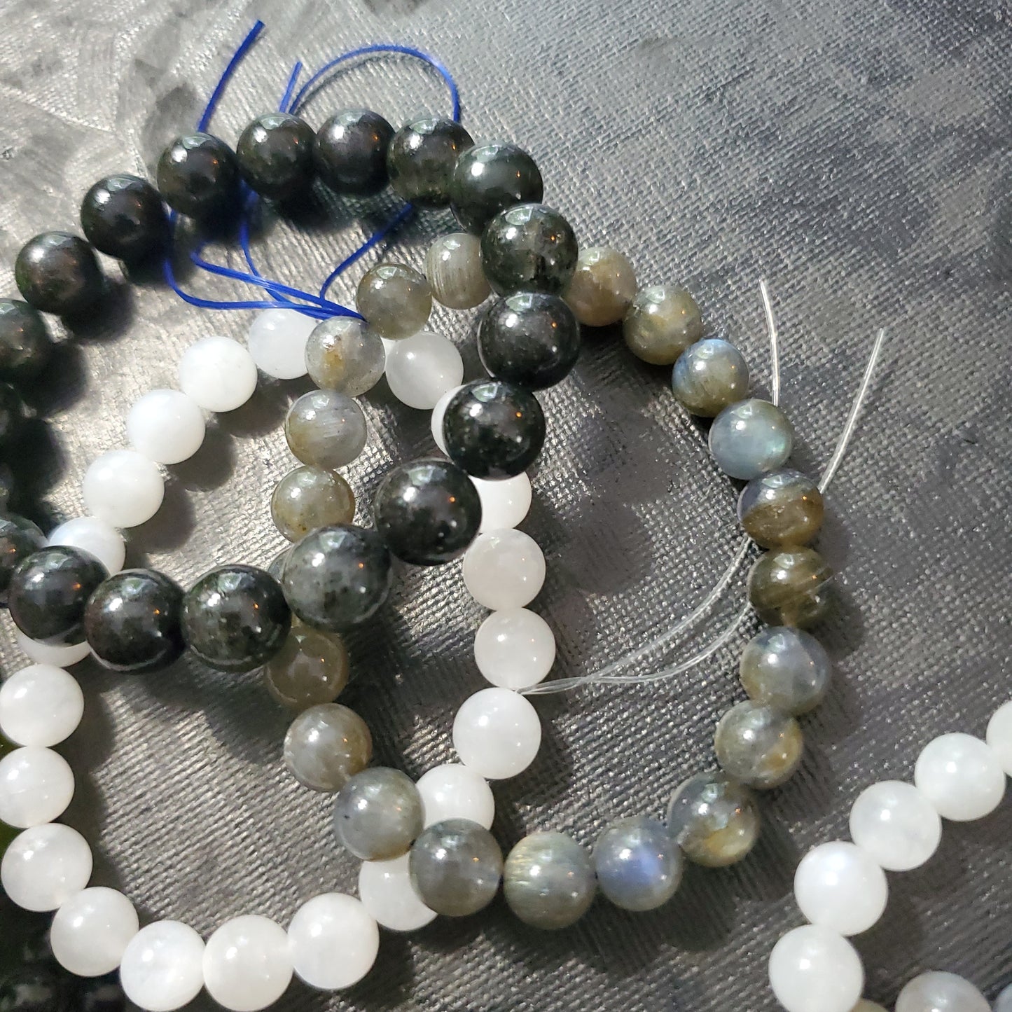 Stormy Skies crystal bracelet stack