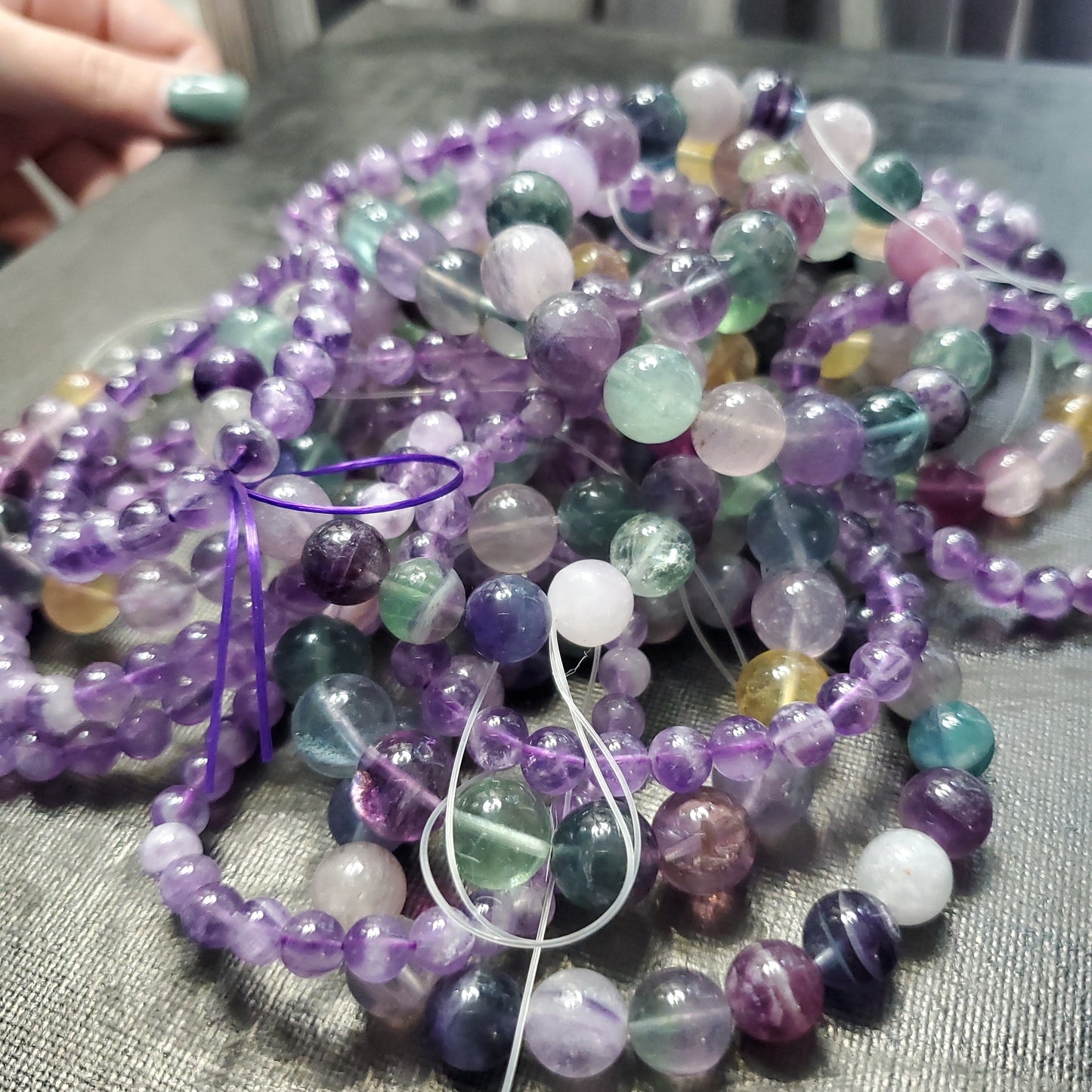 Fun fair crystal bracelet stack