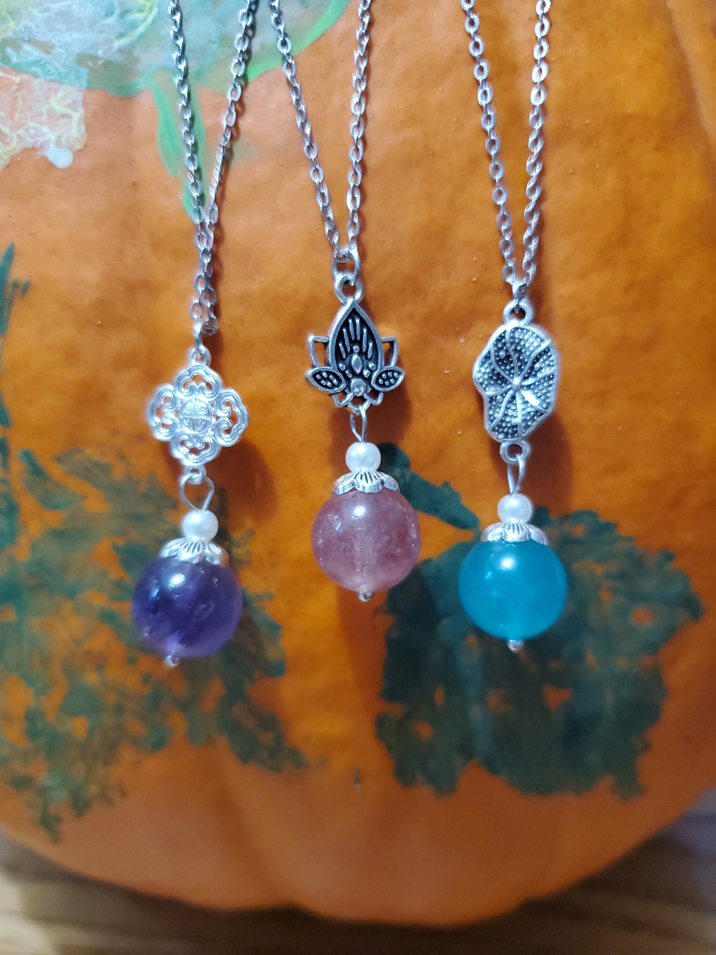 Crystal charm necklace