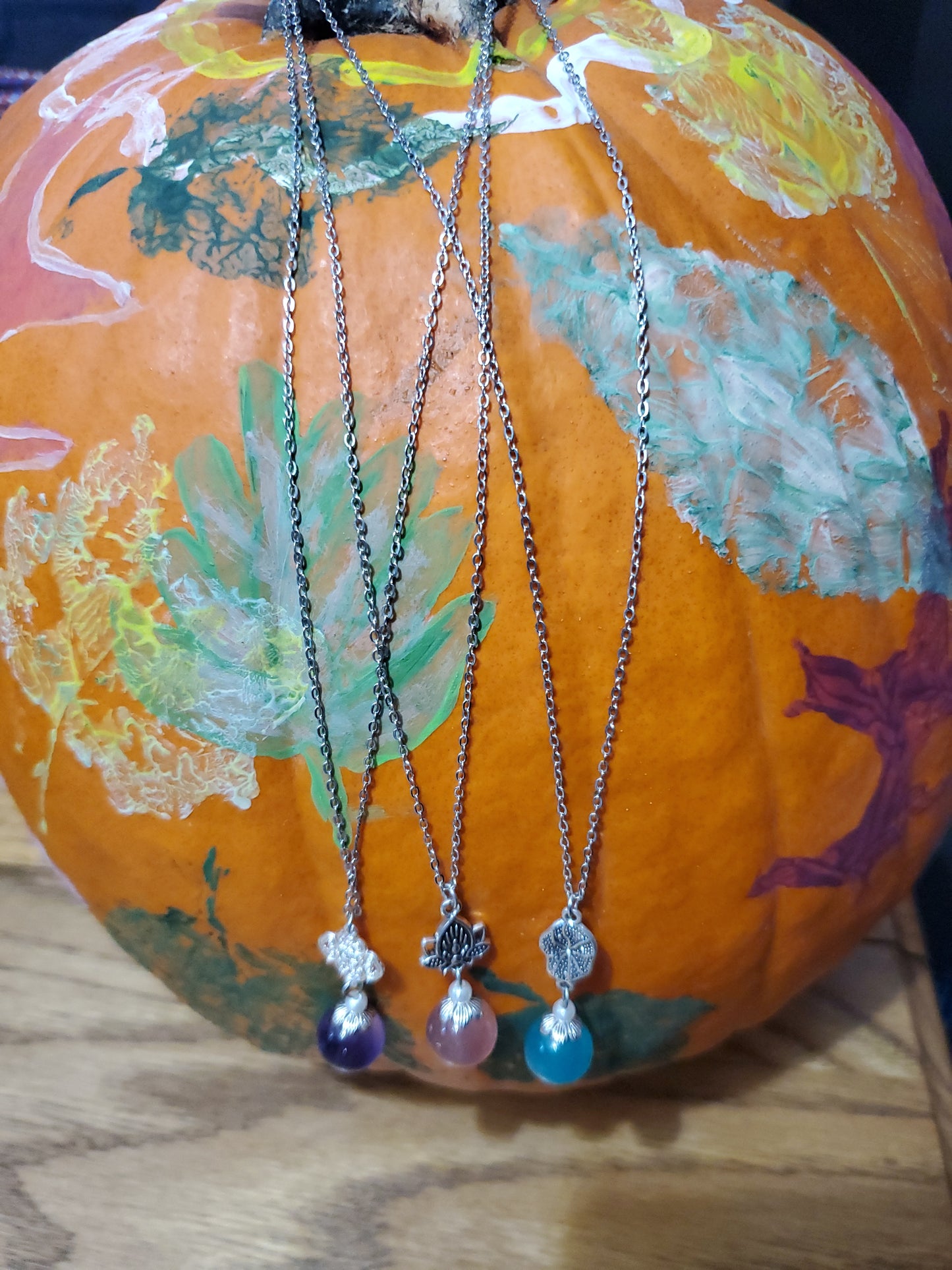 Crystal charm necklace