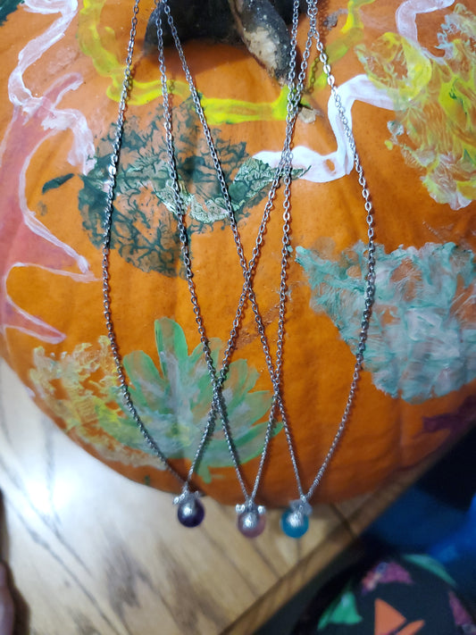 Crystal charm necklace