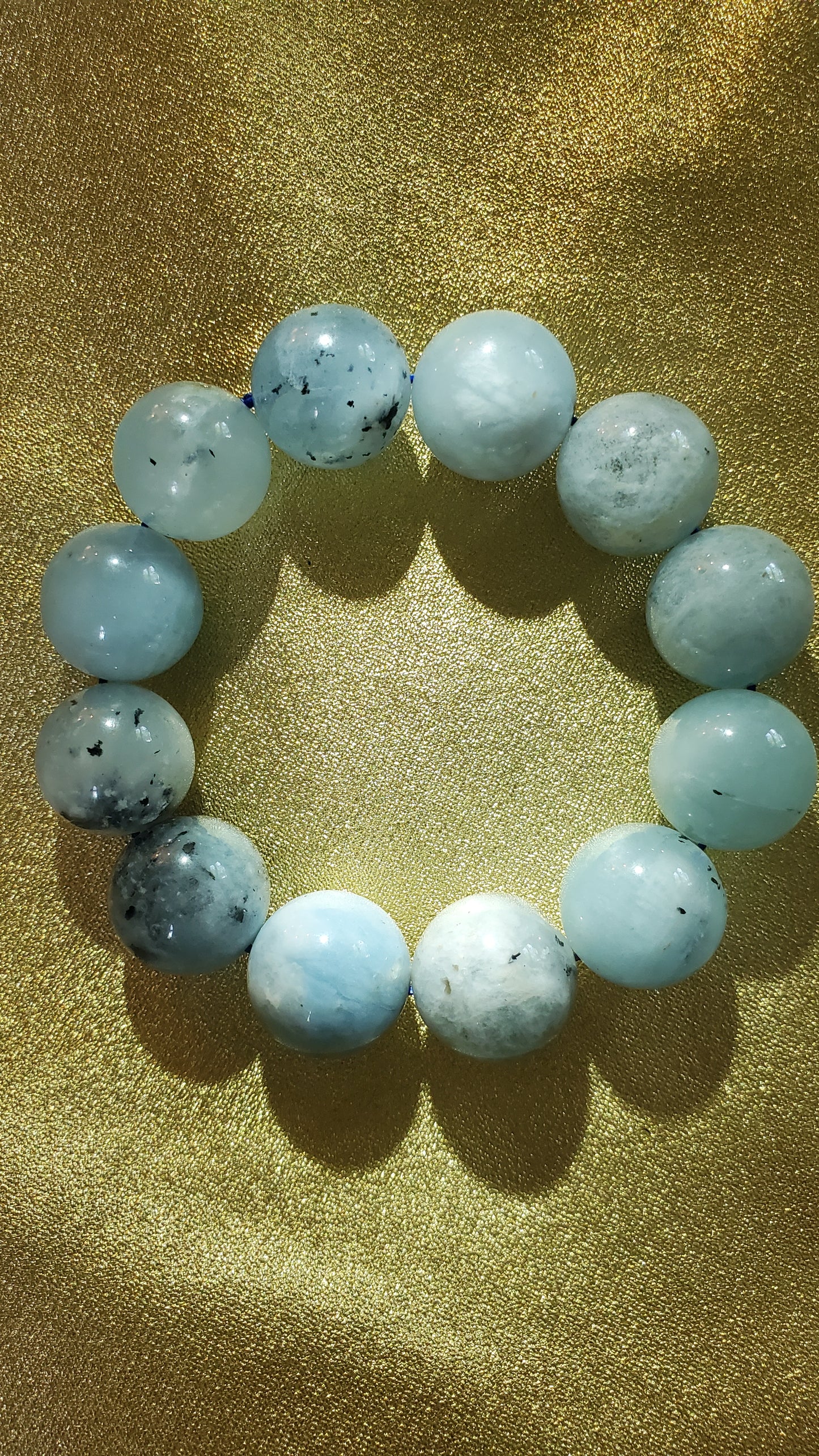 Aquamarine evil 20mm beaded crystal bracelet