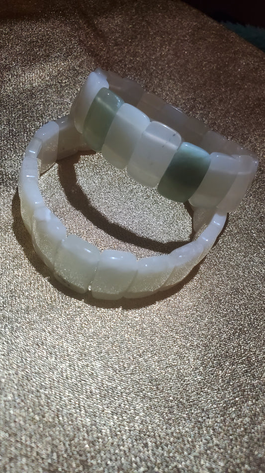 Jade green crystal bangle