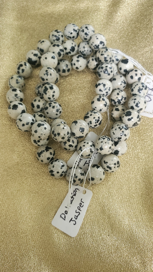 Dalmatian jasper crystal bracelet