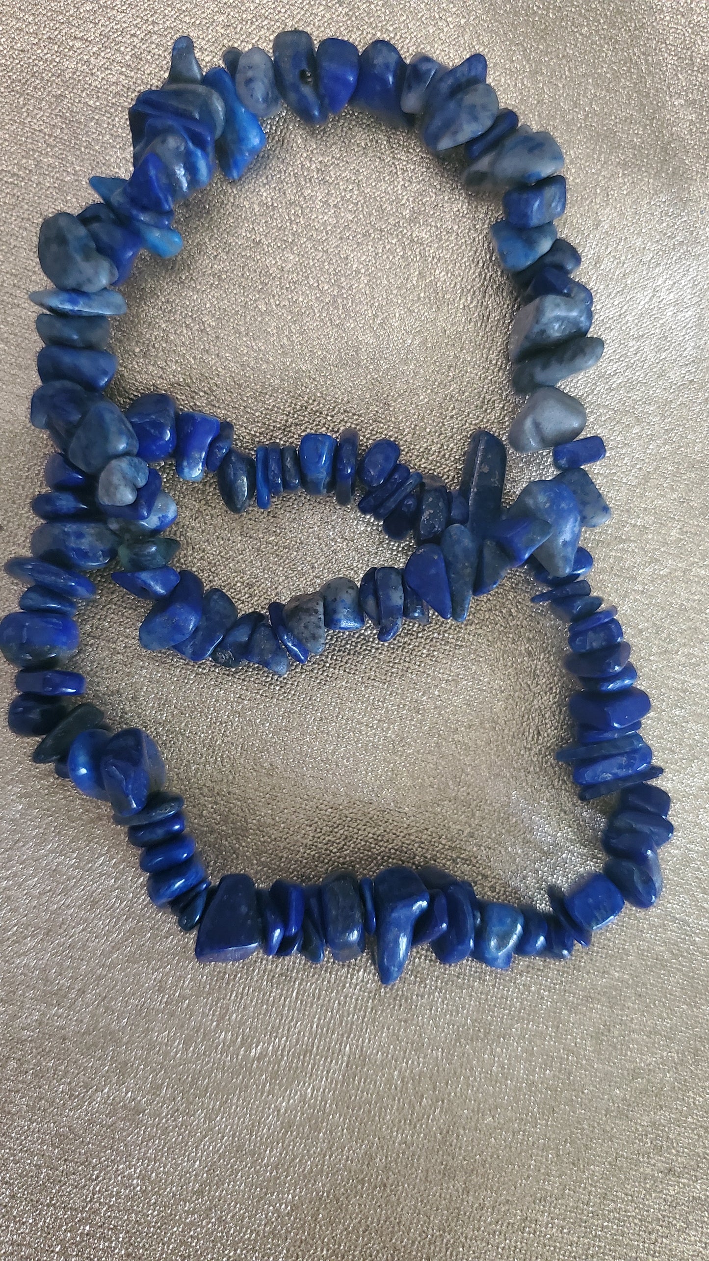 Lapis lazuli crystal chip bracelet