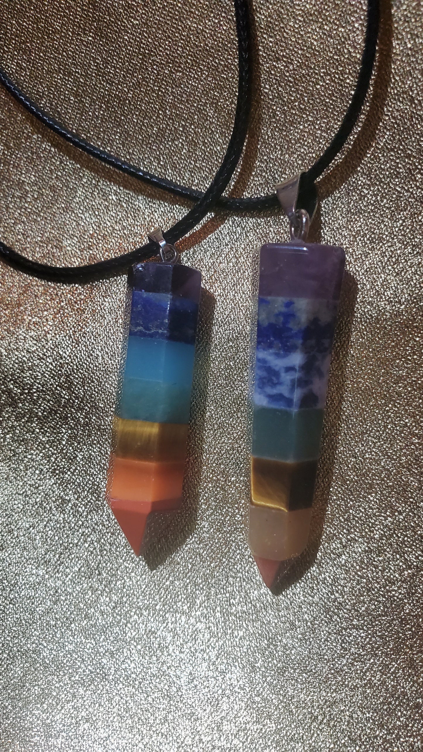 7 Chakra crystal pendulum or necklace