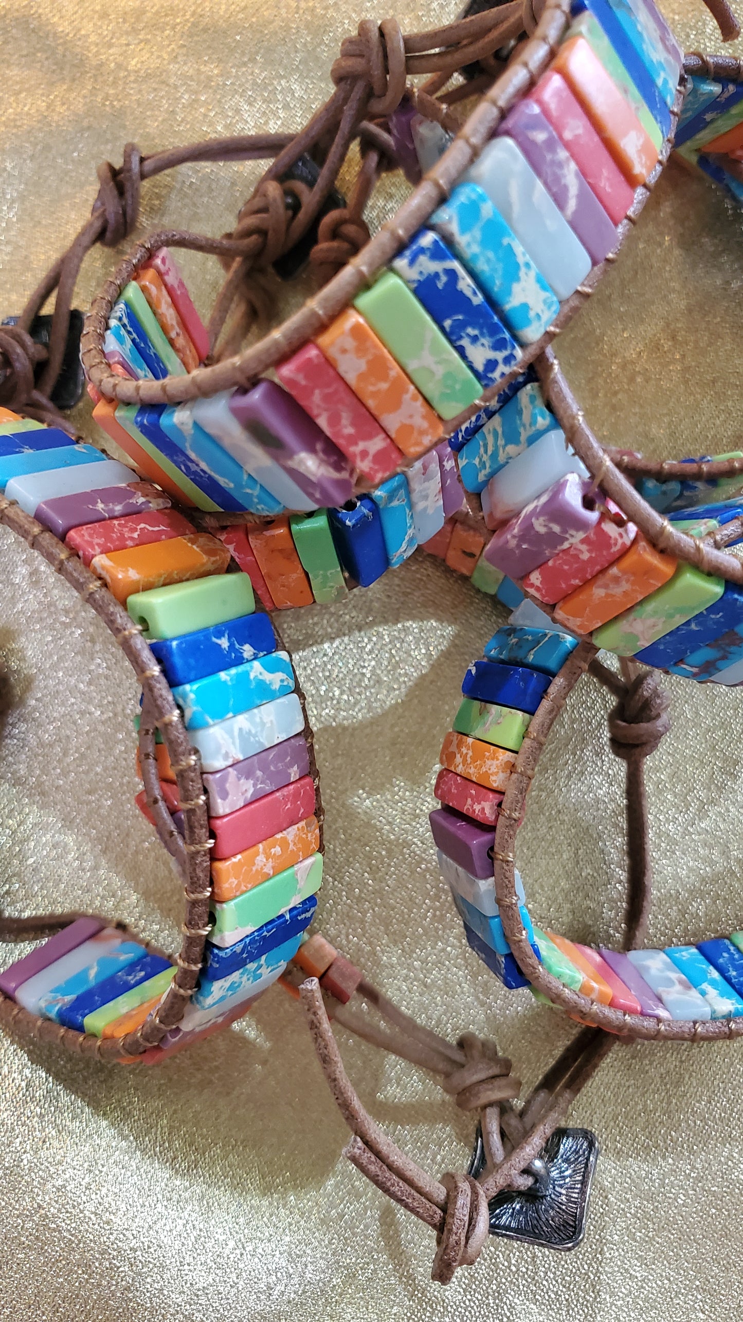 Chakra colored cord bracelets