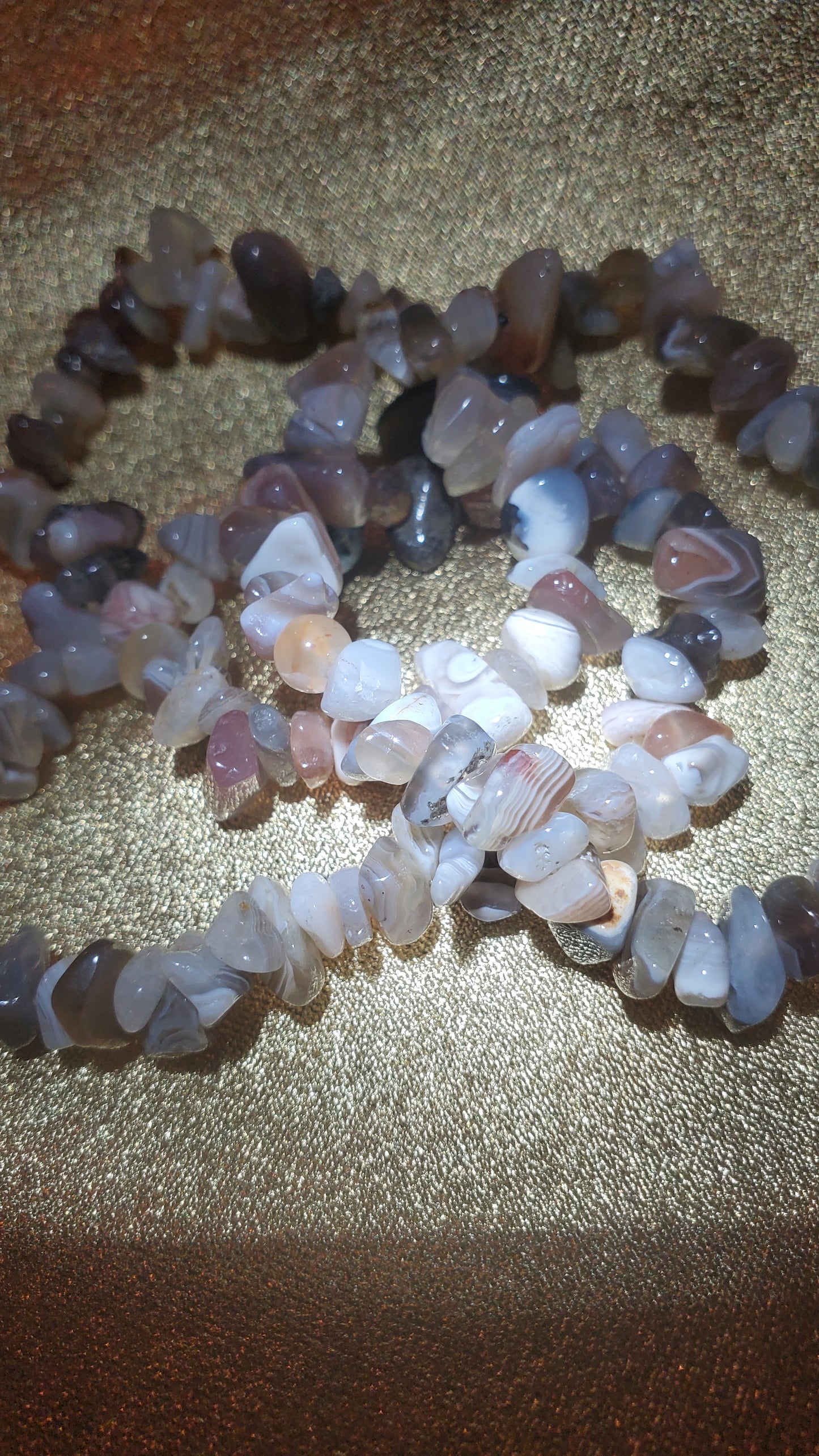 Botswana crystal banded chip bracelet