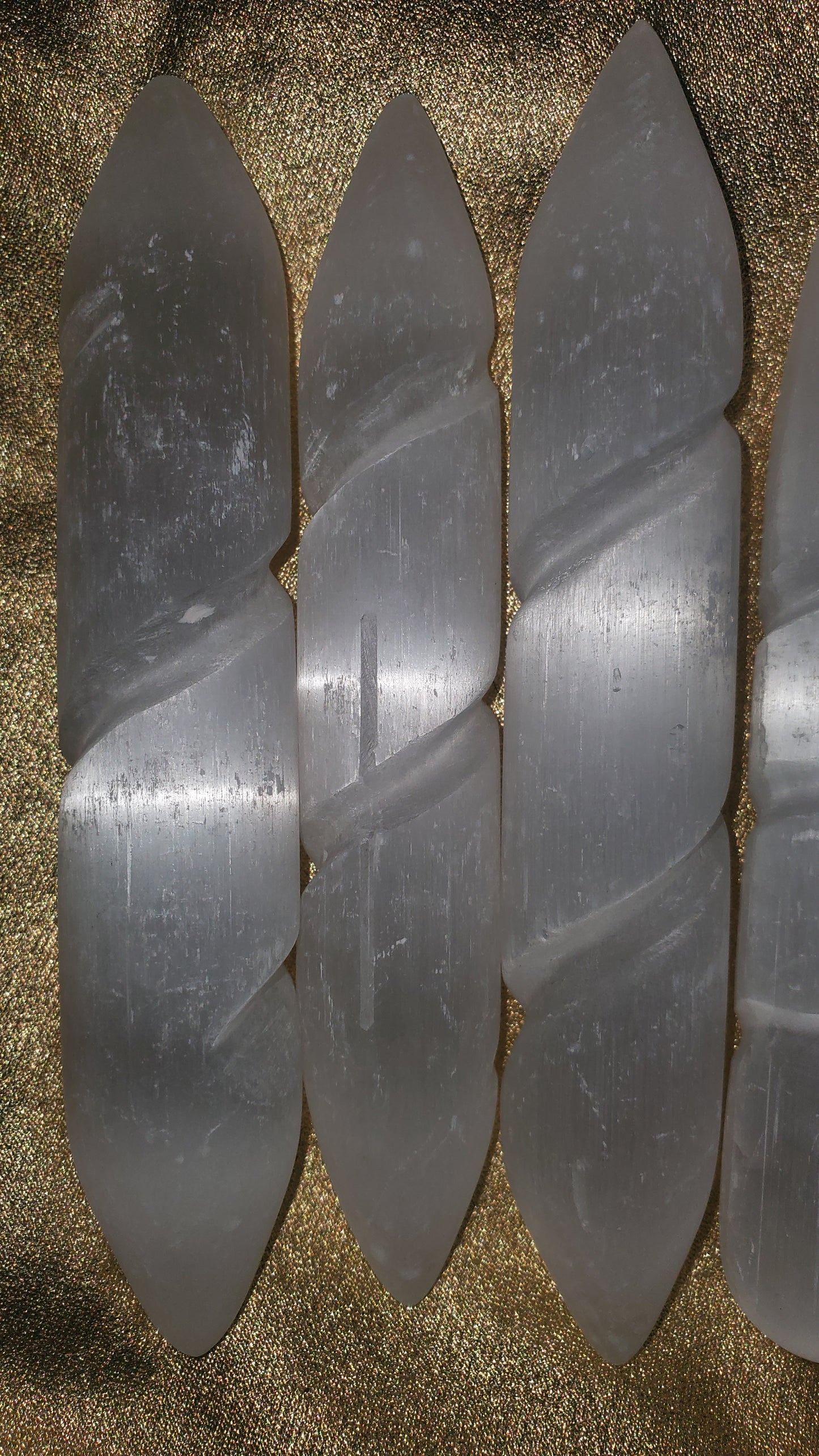 Selenite unicorn crystal wand