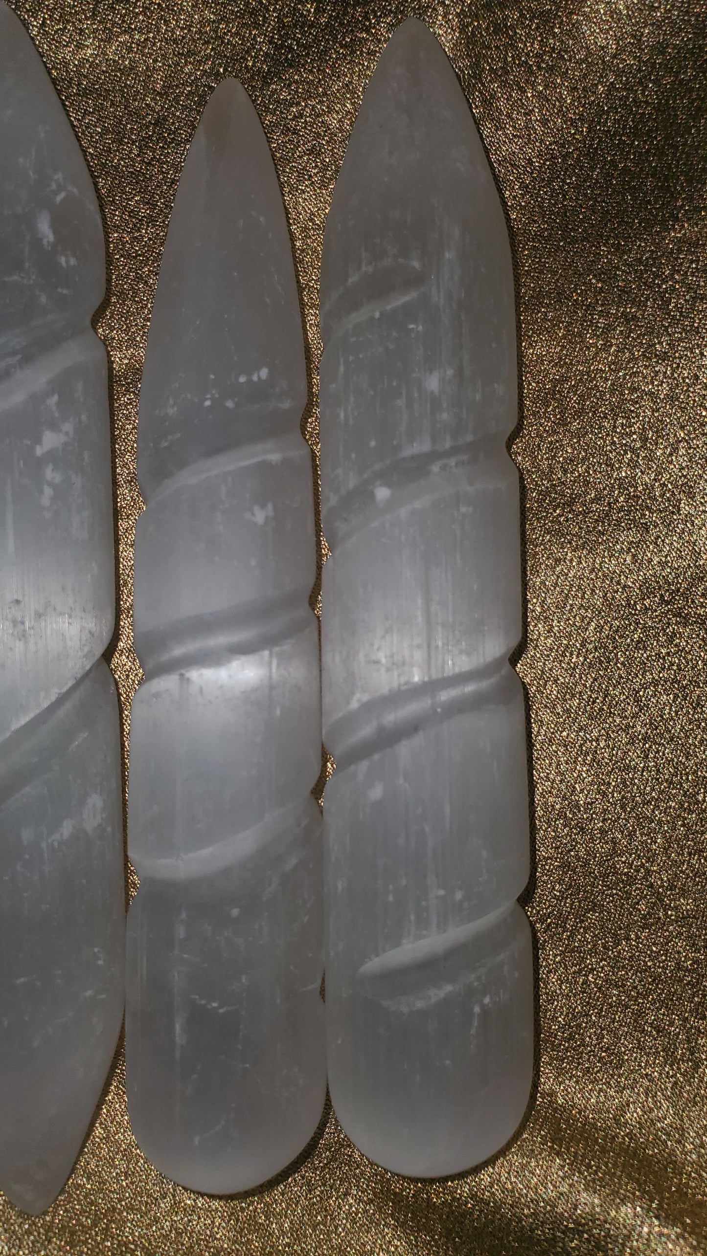 Selenite unicorn crystal wand