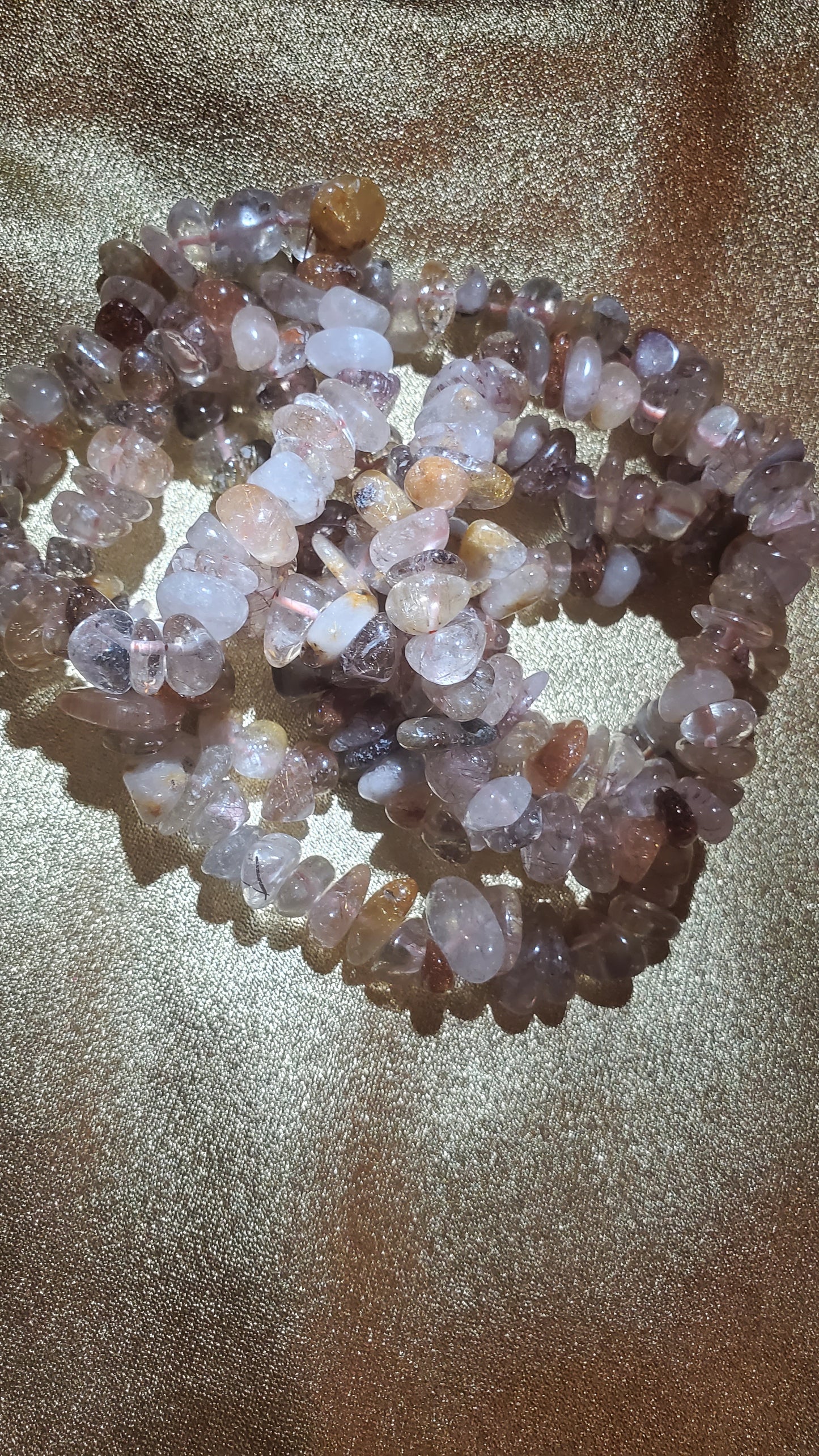 Rutile chunky chip crystal bracelet