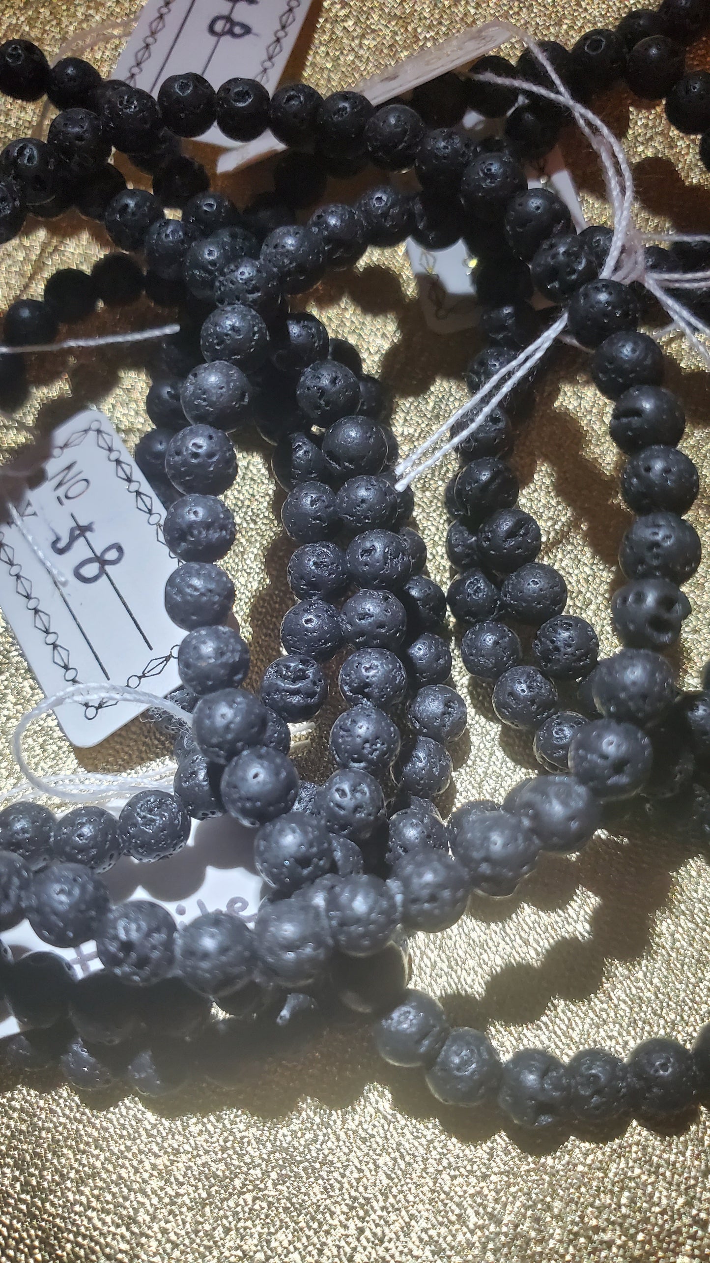 Black lava 6mm beaded bracelet