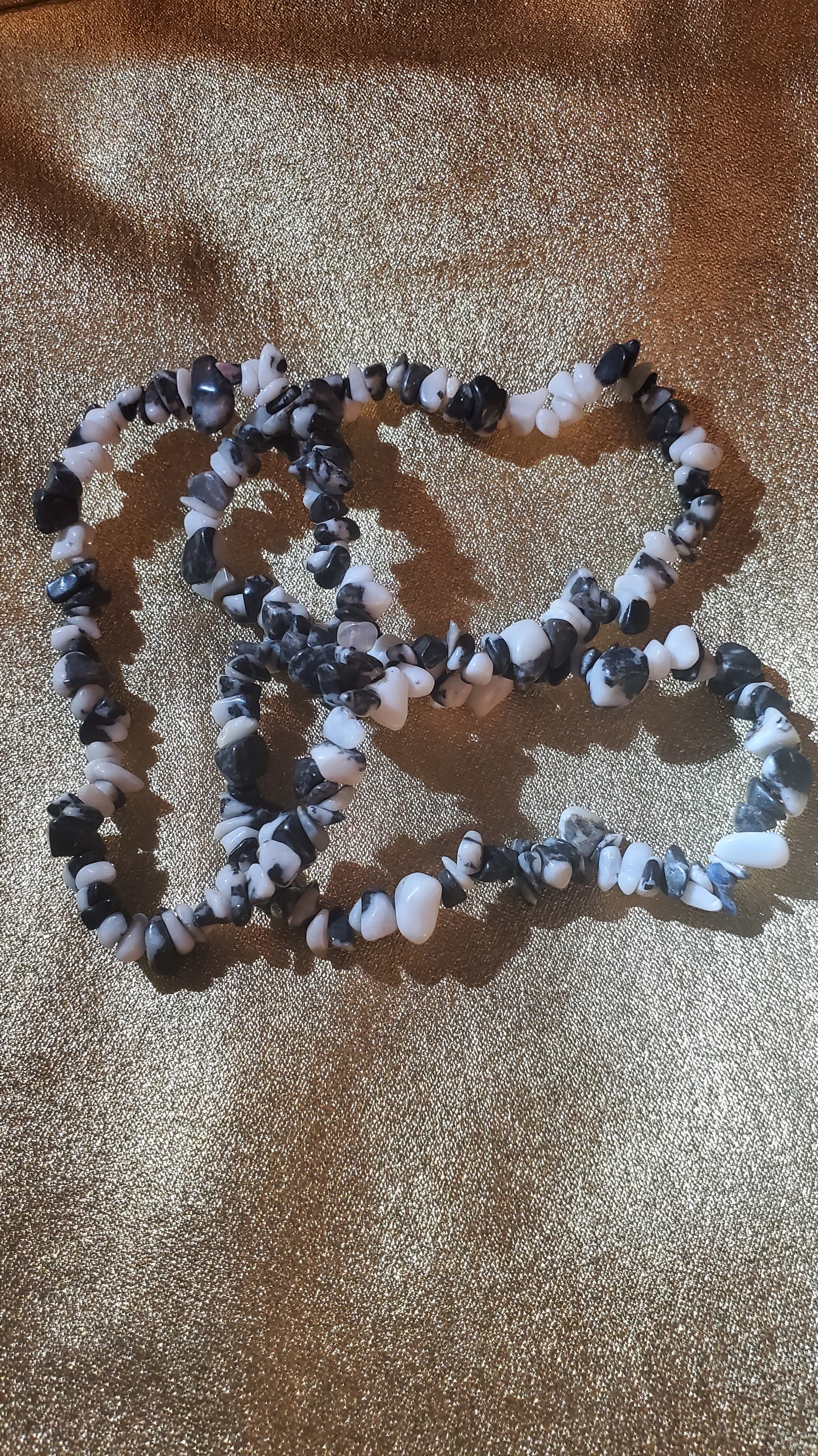 Orca agate crystal chip bracelet