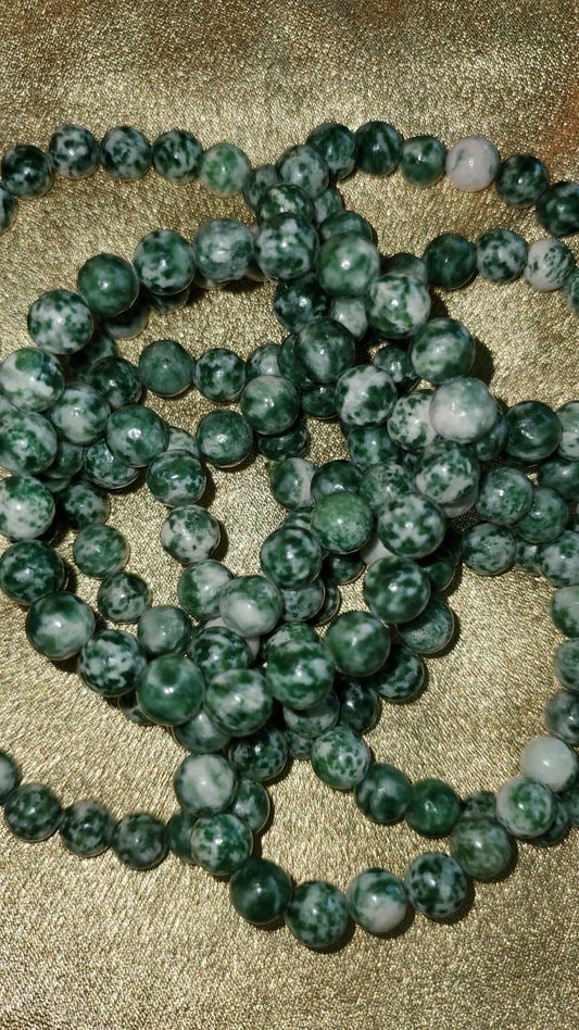 Tree agate crystal beaded bracelet