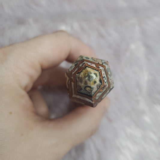 Leopard skin jasper crystal tower