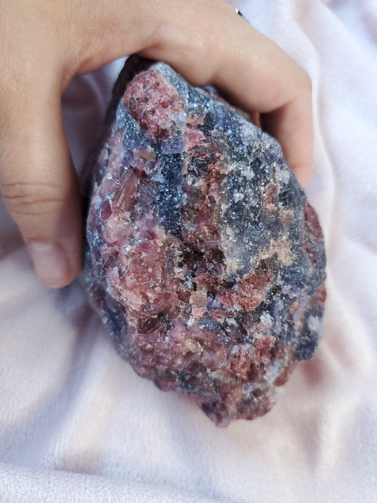 Raw unicorn crystal pink tuormaline