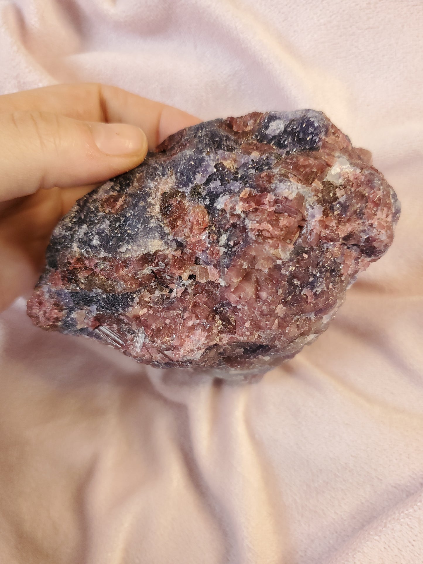 Raw unicorn crystal pink tuormaline