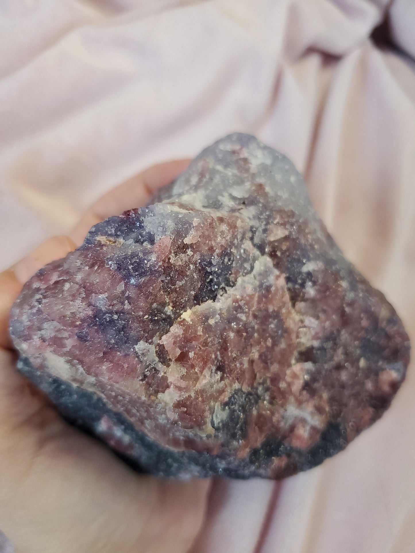 Raw unicorn crystal pink tuormaline