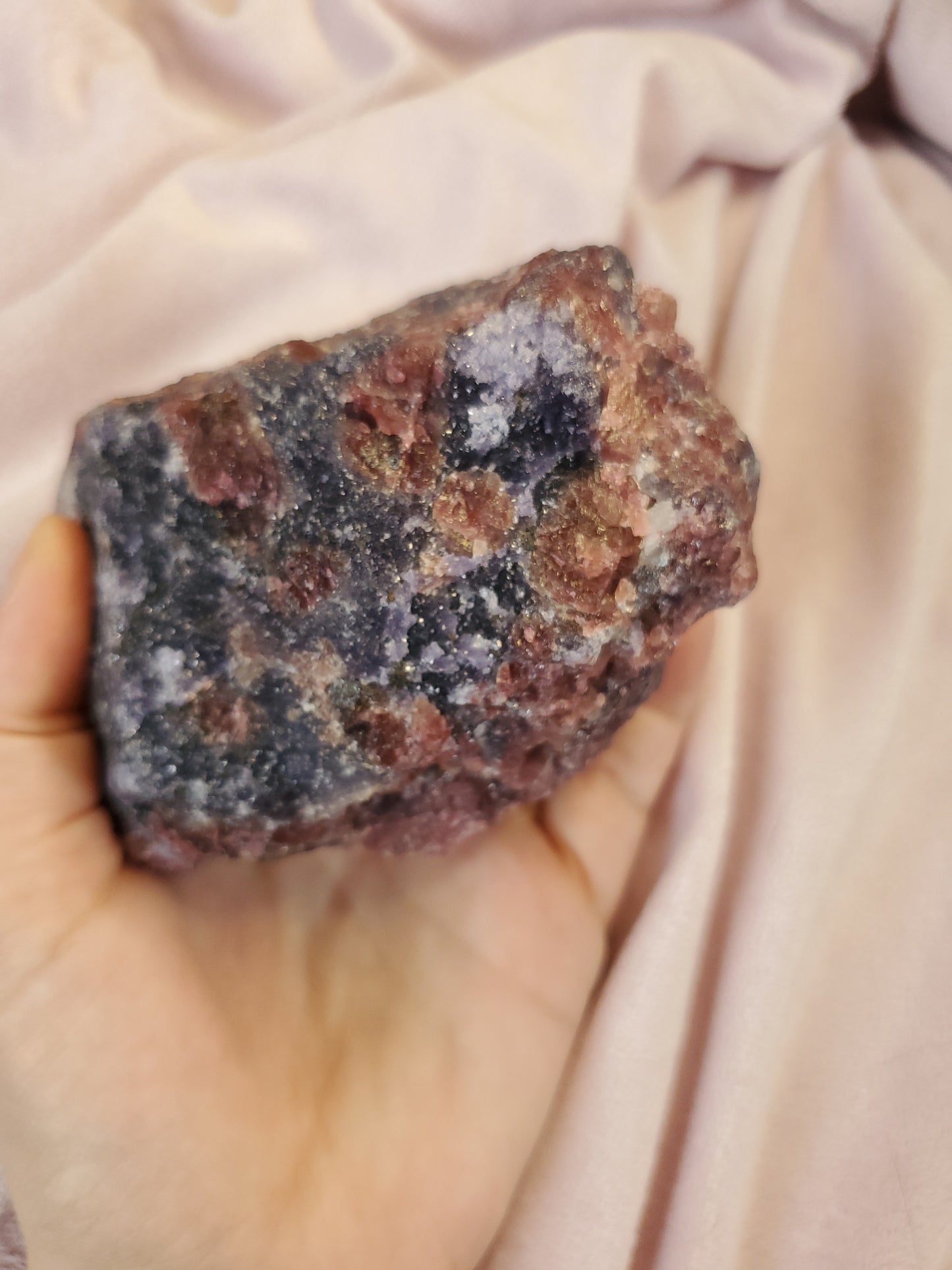 Raw unicorn crystal pink tuormaline