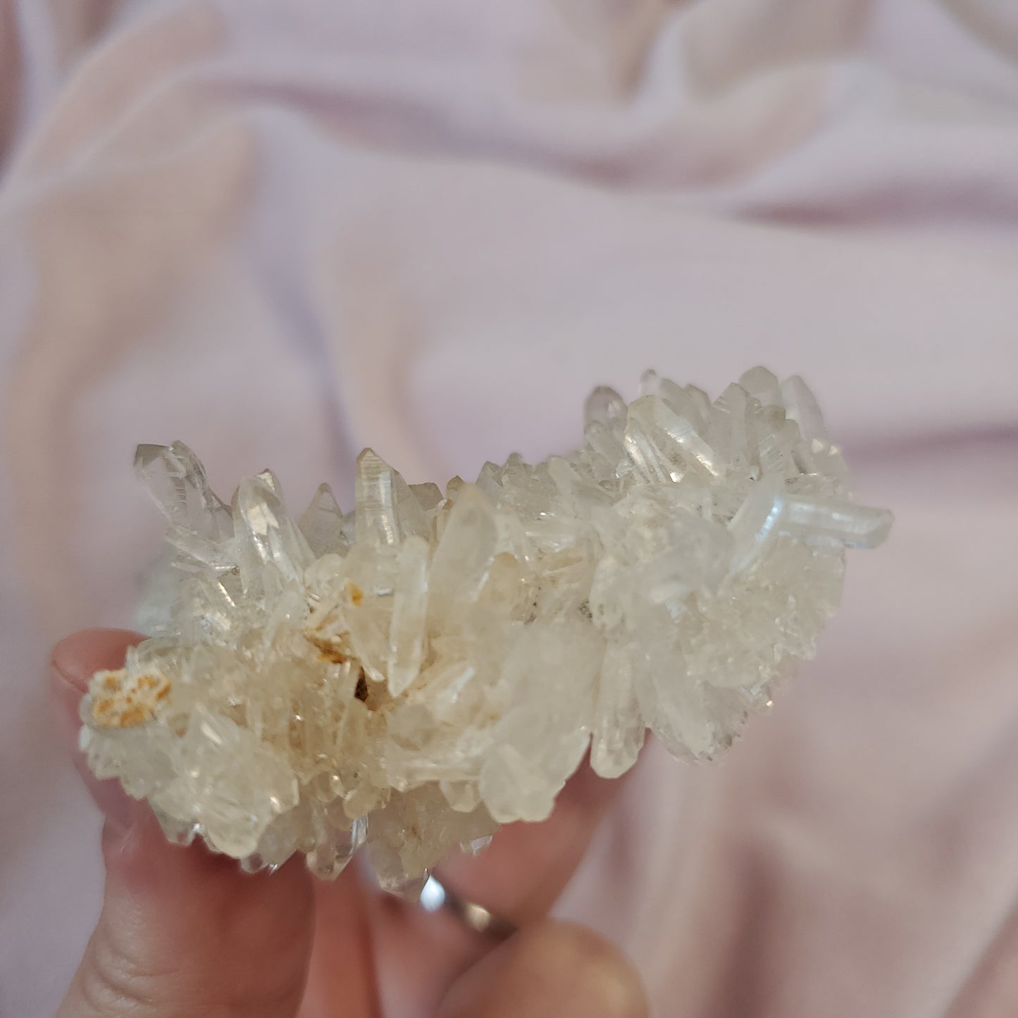 Clear quartz cluster specimen