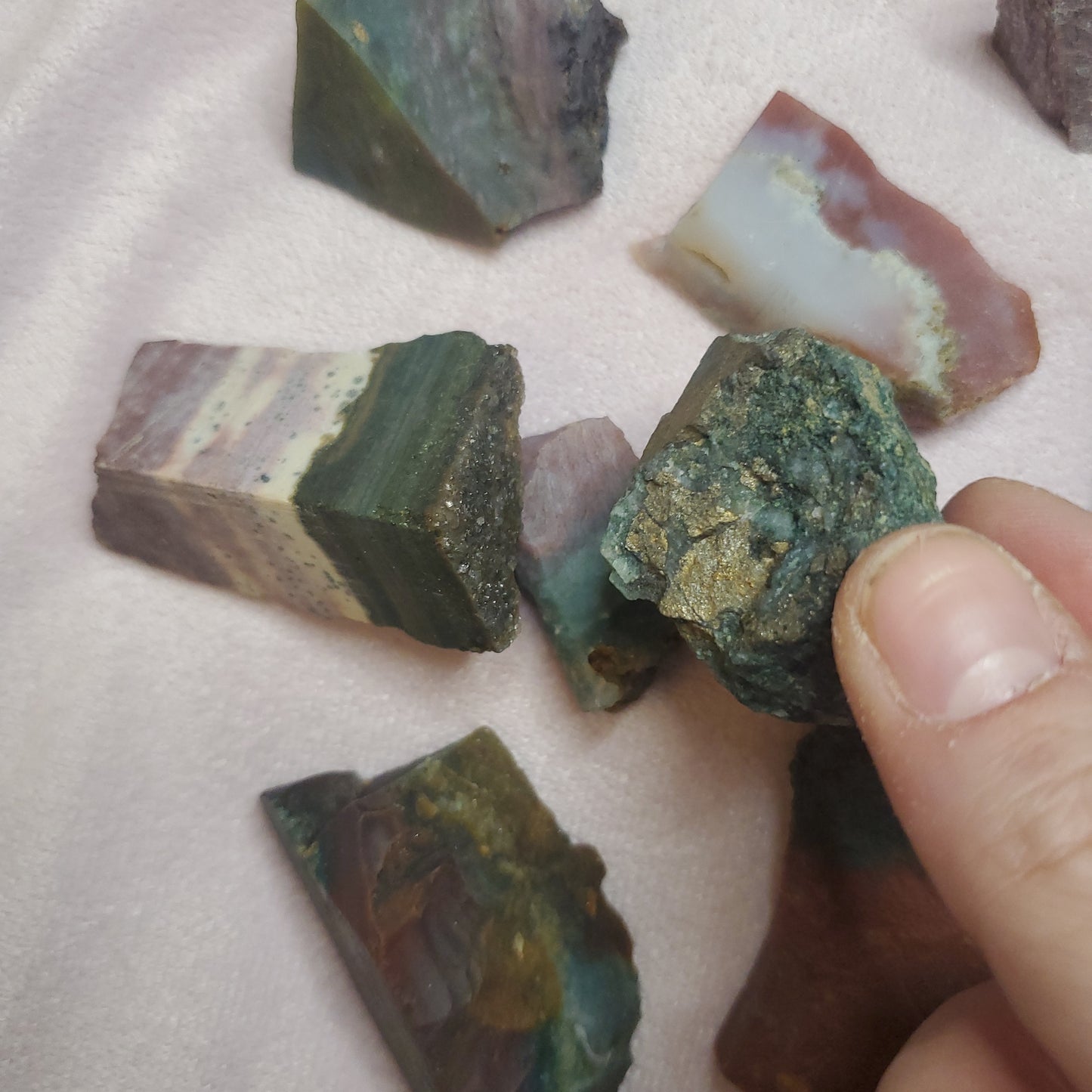 Ocean jasper raw specimens